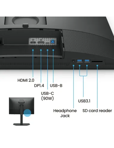 BenQ SW242Q pantalla para PC 61,2 cm (24.1") 2560 x 1600 Pixeles WQXGA LED Negro