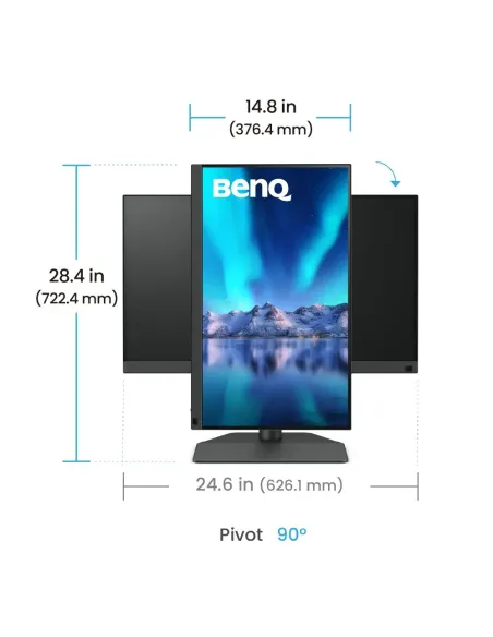 BenQ SW242Q pantalla para PC 61,2 cm (24.1") 2560 x 1600 Pixeles WQXGA LED Negro