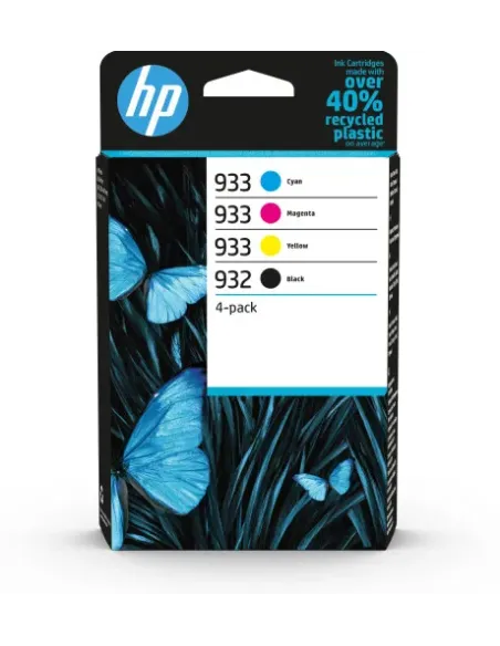 HP Paquete de 4 tintas Originales HP 932 negro y 933 cian/magenta/amarillo