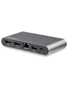 StarTech.com Docking Station USB C para 2 Monitores DisplayPort 4K - con Entrega de Potencia de 100W Passthrough - GbE - Hub