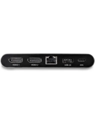 StarTech.com Docking Station USB C para 2 Monitores DisplayPort 4K - con Entrega de Potencia de 100W Passthrough - GbE - Hub