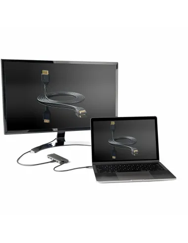 StarTech.com Adaptador Multipuertos USB-C - Docking Station USB Tipo C a HDMI o Mini DisplayPort 4K60 - Replicador de Puertos