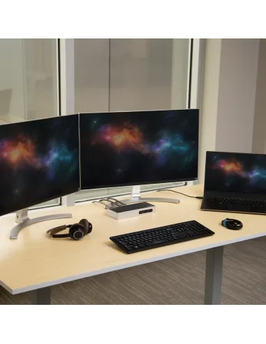 StarTech.com Replicador de Puertos USB 3.0 - Docking Station de Portátil para Dos Pantallas con Vídeo HDMI & DVI VGA - Ladrón