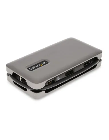 StarTech.com Adaptador Multipuertos USB-C - HDMI DP 4K a 60Hz - Hub Ladrón USB de 3 Puertos - Power Delivery de Paso de 100W -