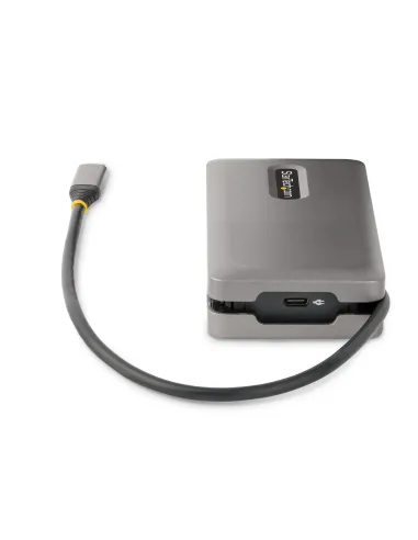 StarTech.com Adaptador Multipuertos USB-C - HDMI DP 4K a 60Hz - Hub Ladrón USB de 3 Puertos - Power Delivery de Paso de 100W -