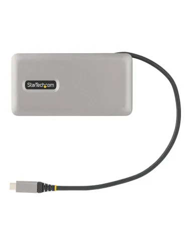 StarTech.com Adaptador Multipuertos USB-C - HDMI DP 4K a 60Hz - Hub Ladrón USB de 3 Puertos - Power Delivery de Paso de 100W -