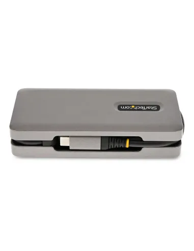 StarTech.com Adaptador Multipuertos USB-C - HDMI DP 4K a 60Hz - Hub Ladrón USB de 3 Puertos - Power Delivery de Paso de 100W -