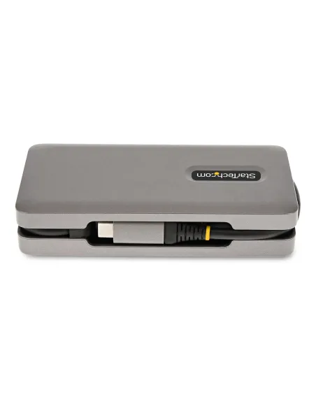 StarTech.com Adaptador Multipuertos USB-C - HDMI DP 4K a 60Hz - Hub Ladrón USB de 3 Puertos - Power Delivery de Paso de 100W -