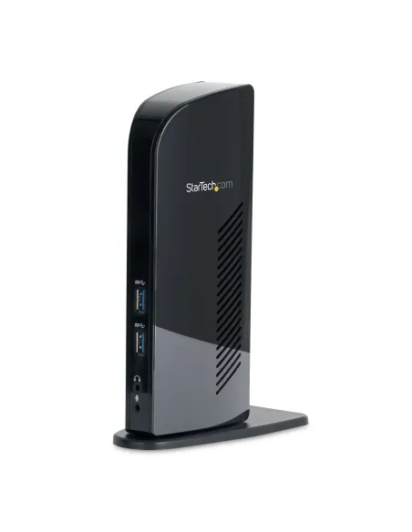 StarTech.com Docking Station USB 3.0 de 2 Monitores para Portátil - HDMI y DVI VGA - Hub Ladrón 6x USB-A - GbE - Audio -