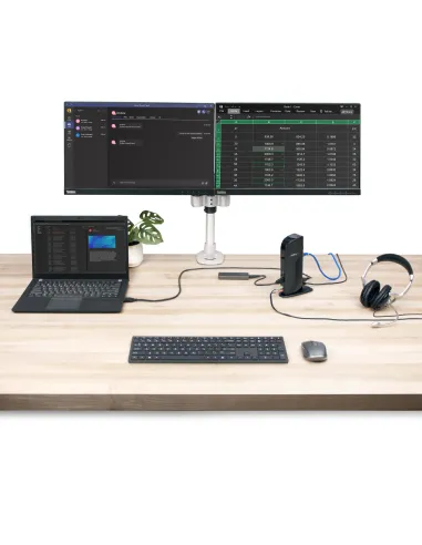 StarTech.com Docking Station USB 3.0 de 2 Monitores para Portátil - HDMI y DVI VGA - Hub Ladrón 6x USB-A - GbE - Audio -