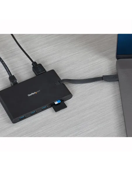 StarTech.com Docking Station USB-C con HDMI y VGA - para Mac y Windows -3x USB 3.0 - SD   micro SD - PD 3.0 - Adaptador USB C a