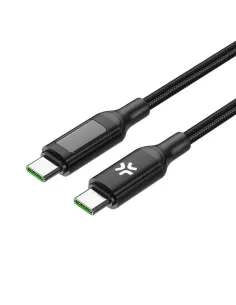 Celly Cable UsbC-UsbC2  2Mt Led BK 100w