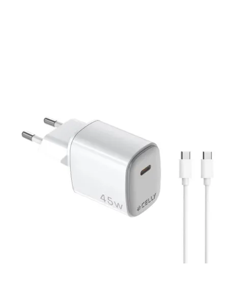 Celly Cargador  45W Usb-C + Cable Usb-C