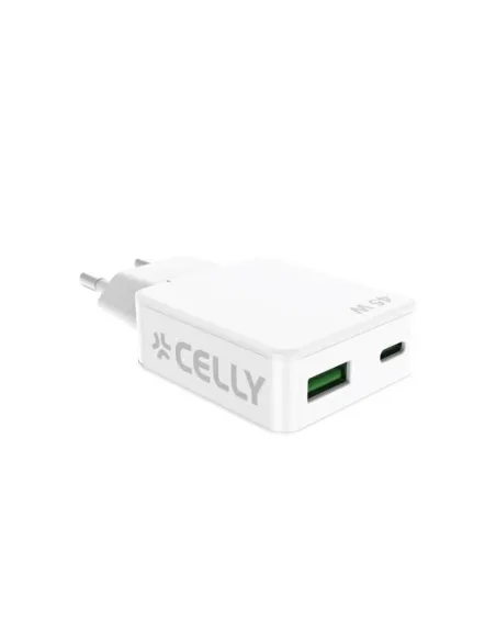 Celly Cargador  1 Usb-C 1 Usb- A 45w
