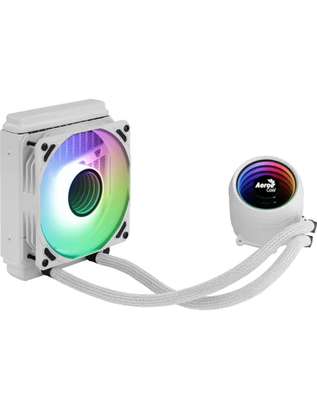 Aerocool MIRAGEL120W Refrigeración Líquida CPU Ventilador 12cm ARGB TDP 200W Blanco