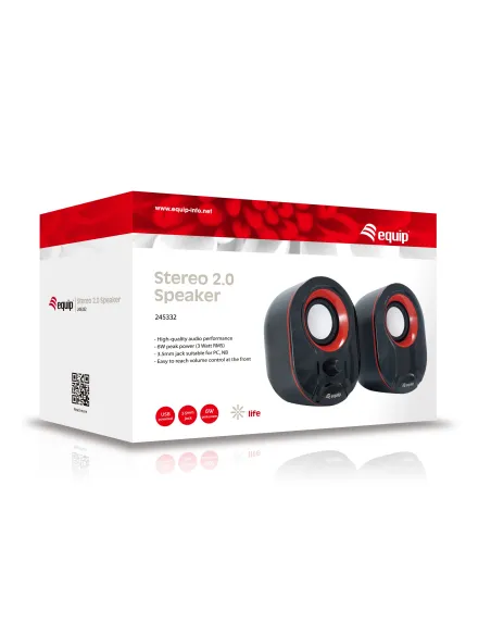 Equip 245332 altavoz Negro, Rojo Alámbrico 3 W