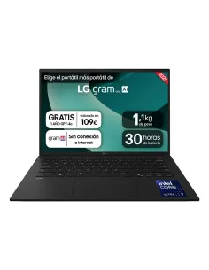 LG Gram 14ZD90T Intel Core Ultra 7 255H Portátil 35,6 cm (14") WUXGA 16 GB LPDDR5x-SDRAM 1 TB SSD FreeDOS Español Negro