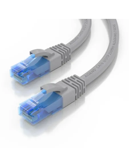 AISENS Cable De Red Latiguillo RJ45 Cat.6 UTP AWG26 CCA, Gris, 0.75 m