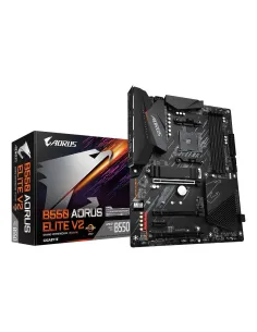 GIGABYTE B550 AORUS ELITE V2 Placa base - Procesadores AMD Ryzen 5000, VRM de 12+2 fases, hasta 4733 MHz DDR4, 1xPCIe 4.0 +