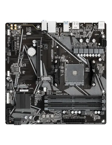 GIGABYTE B550M K Placa base - Procesadores AMD Ryzen 5000, hasta 4733 MHz DDR4, 1xPCIe 4.0 + 1xPCIe 3.0 M.2, LAN 1GbE, USB 3.2