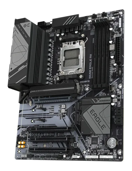 GIGABYTE B650 EAGLE AX Placa base - AMD Ryzen serie 9000, VRM de 12+2+2 fases, hasta 7600 MHz DDR5 (OC), 1xPCIe 5.0 + 2xPCIe
