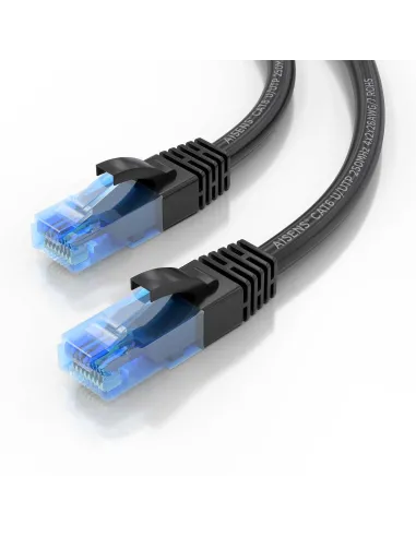 AISENS Cable De Red Latiguillo RJ45 Cat.6 UTP AWG26 CCA, Negro, 25 cm