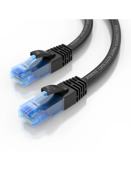 AISENS Cable De Red Latiguillo RJ45 Cat.6 UTP AWG26 CCA, Negro, 25 cm