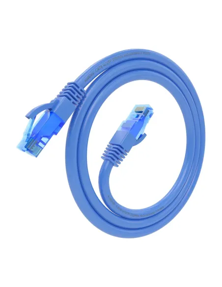 AISENS Cable De Red Latiguillo RJ45 Cat.6 UTP AWG26 CCA, Azul, 0.75 m