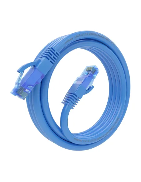 AISENS Cable De Red Latiguillo RJ45 Cat.6 UTP AWG26 CCA, Azul, 3.0 m