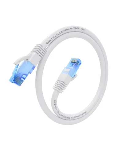AISENS Cable De Red Latiguillo RJ45 Cat.6 UTP AWG26 CCA, Blanco, 30 cm