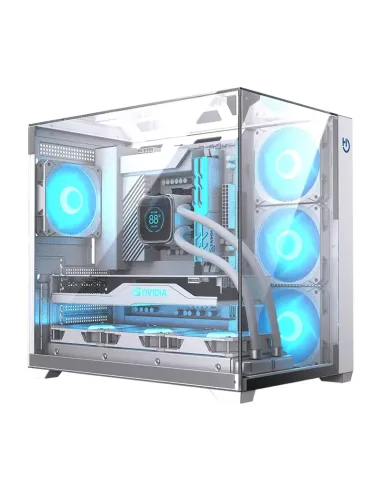 Hiditec SKY Torre Transparente, Blanco