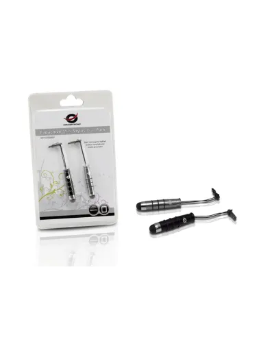 Conceptronic CSTYLUSMINI2P lápiz digital 11 g Negro, Plata