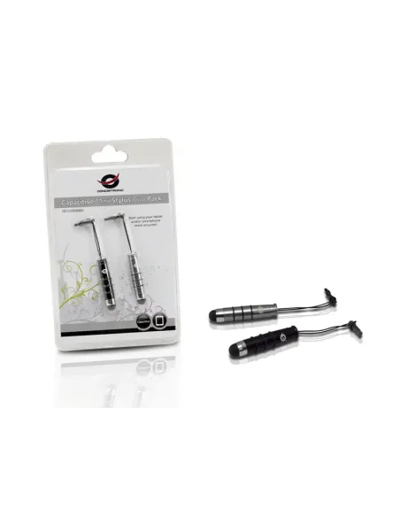 Conceptronic CSTYLUSMINI2P lápiz digital 11 g Negro, Plata