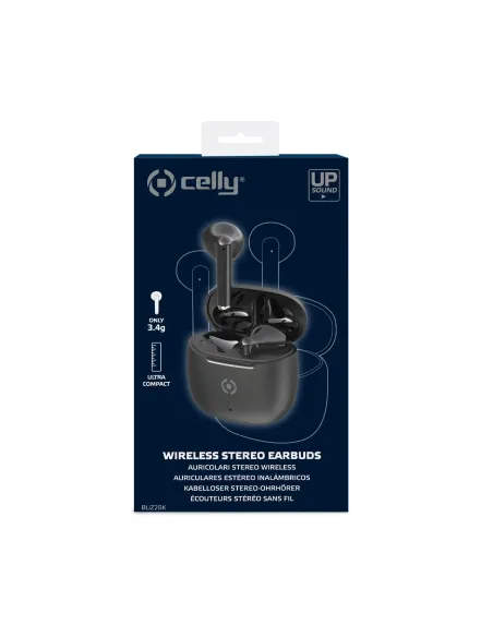 Celly BUZ2 Auriculares True Wireless Stereo (TWS) Dentro de oído Llamadas Música USB Tipo C Bluetooth Negro
