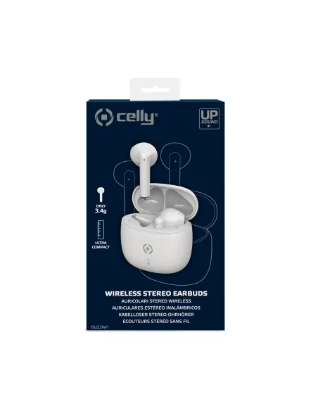 Celly BUZ2 Auriculares True Wireless Stereo (TWS) Dentro de oído Llamadas Música USB Tipo C Bluetooth Blanco