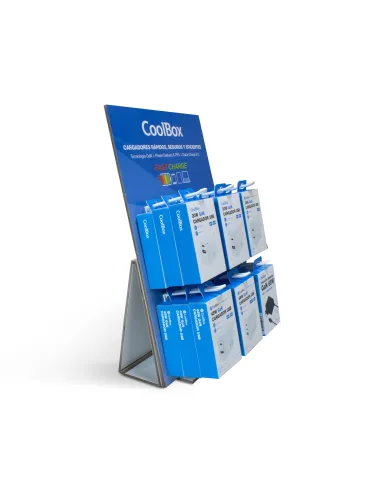 CoolBox PACK 18 CARGADORES GAN + EXPOSITOR