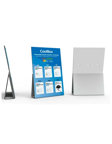 CoolBox PACK 18 CARGADORES GAN + EXPOSITOR