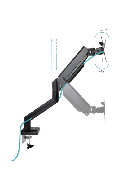 TooQ DB1334TNR-B soporte para monitor 86,4 cm (34") Escritorio Negro