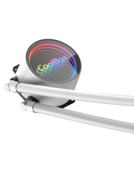 CoolBox Infinite Liquid 240 ARGB Procesador Sistema de refrigeración líquida todo en uno 12 cm Blanco 1 pieza(s)