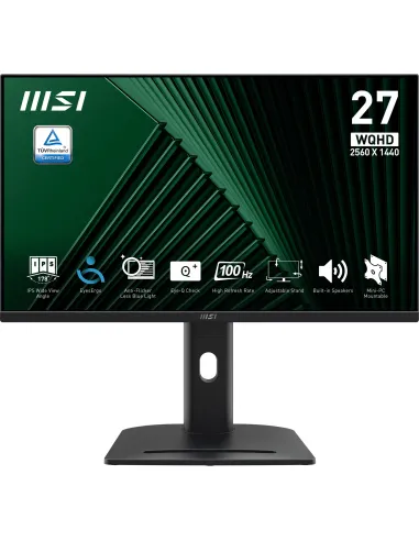 MSI Pro MP275QPG pantalla para PC 68,6 cm (27") 2560 x 1440 Pixeles Wide Quad HD LCD Negro