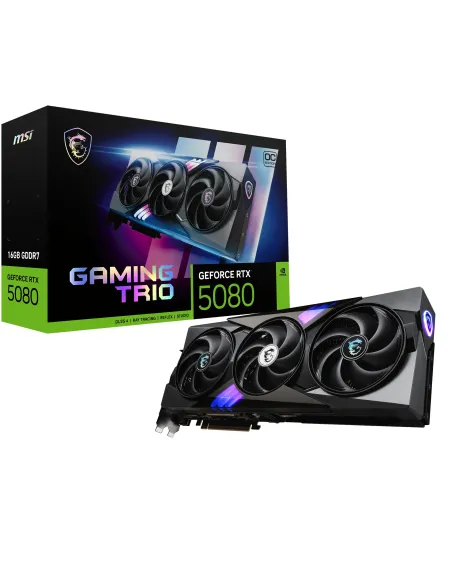 MSI GAMING GEFORCE RTX 5080 16G TRIO OC tarjeta gráfica NVIDIA 16 GB GDDR7
