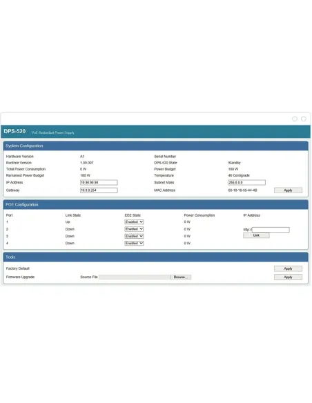 D-Link DPS-520 adaptador e inyector de PoE Ethernet rápido, Gigabit Ethernet