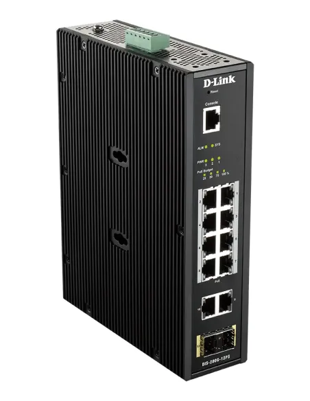 D-Link DIS-200G-12PS switch Gestionado L2 Gigabit Ethernet (10 100 1000) Energía sobre Ethernet (PoE) Negro