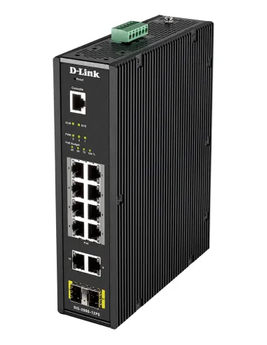 D-Link DIS-200G-12PS switch Gestionado L2 Gigabit Ethernet (10 100 1000) Energía sobre Ethernet (PoE) Negro