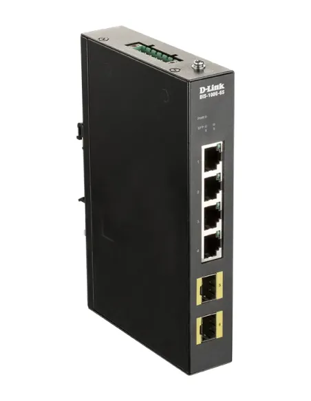 D-Link DIS-100G-6S switch No administrado Gigabit Ethernet (10 100 1000) DIN rail Negro