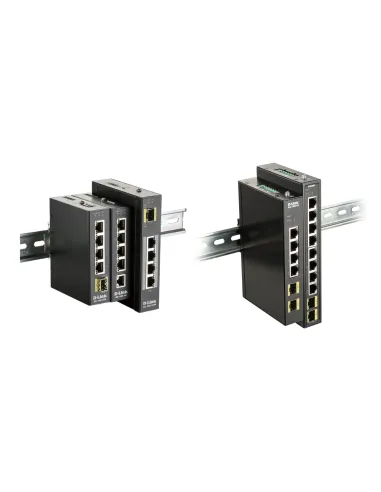 D-Link DIS-100G-6S switch No administrado Gigabit Ethernet (10 100 1000) DIN rail Negro