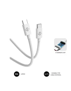 SUBBLIM CABLE PLUS 100W C-C 2m WHITE