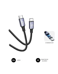SUBBLIM CABLE PLUS 100W C-C 2M BLACK
