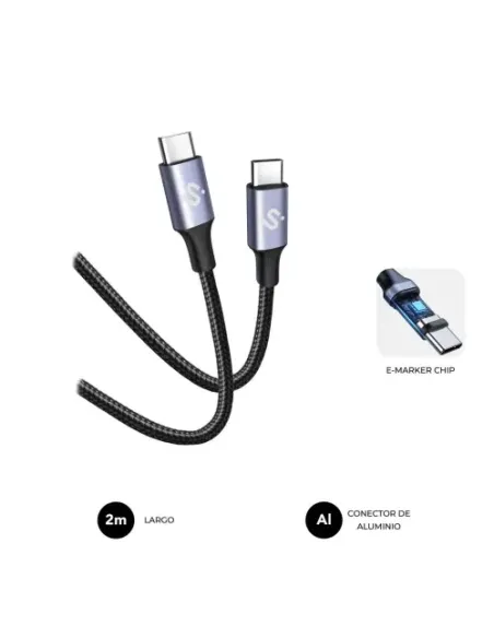 SUBBLIM CABLE PLUS 100W C-C 2M BLACK SUBBLIM CABLE PLUS 100W C-C 2M BLACK