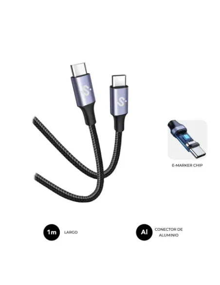 SUBBLIM CABLE OPTIMUS 60W C-C 1m BLACK